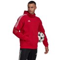 Bluza męska adidas Tiro 21 Sweat Hoody czerwona GM7353 XL Adidas teamwear