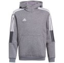 Bluza dla dzieci adidas Tiro 21 Sweat Hoody szara GP8803 116cm Adidas teamwear