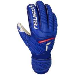 Rękawice bramkarskie Reusch Attrakt Grip Finger Support Junior niebiesko-białe 5172810 4011 4 Reusch