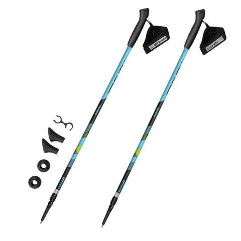 Kijki Nordic Walking Spokey Meadow niebiesko-czarno-zielone 929462 Spokey