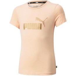 Koszulka dla dzieci Puma ESS+ Logo Tee brzoskwiniowa 587041 91 116cm Puma