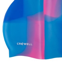 Czepek pływacki silikonowy Crowell Multi Flame niebiesko-różowy kol.09 Crowell