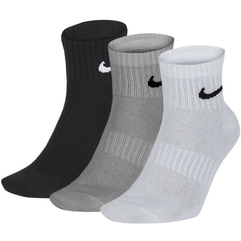 Skarpety Nike Everyday Lightweight Ankle 3 pary białe, szare, czarne SX7677 964 42-46 Nike