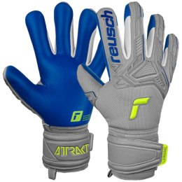 Rękawice bramkarskie Reusch Attrakt Freegel Silver Finger Support Junior szaro-niebieskie 5272230 6006 8 Reusch