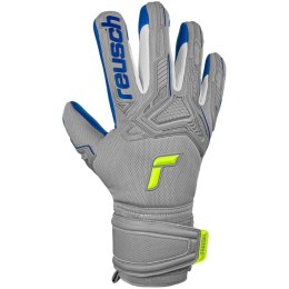 Rękawice bramkarskie Reusch Attrakt Freegel Silver Finger Support Junior szaro-niebieskie 5272230 6006 8 Reusch