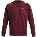 Bluza męska Under Armour Rival Fleece FZ Hoodie bordowa 1357111 690 S Under Armour