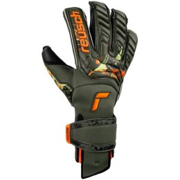 Rękawice bramkarskie Reusch Attrakt Duo Evolution AdaptiveFlex zielono-czarne 5370055 5555 10,5 Reusch