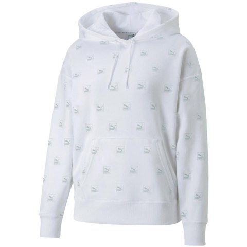 Bluza damska Puma Brand Love AOP Hoodie FL biała 535706 02 L Puma