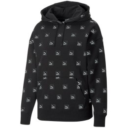 Bluza damska Puma Brand Love AOP Hoodie FL czarna 535706 01 L Puma