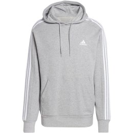 Bluza męska adidas Essentials French Terry 3-Stripes Hoodie szara IC0437 2XL Adidas