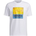 Koszulka męska adidas Chain Net Basketball Graphic Tee biała IC1861 S Adidas