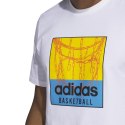 Koszulka męska adidas Chain Net Basketball Graphic Tee biała IC1861 S Adidas