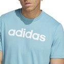 Koszulka męska adidas Essentials Single Jersey Linear Embroidered Logo Tee błękitna IC9287 S Adidas