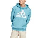 Bluza męska adidas Essentials French Terry Big Logo Hoodie błękitna IC9367 XL Adidas