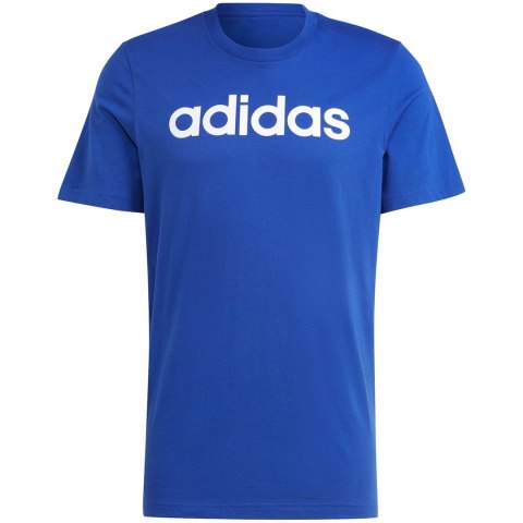 Koszulka męska adidas Essentials Single Jersey Linear Embroidered Logo niebieska IC9279 L Adidas