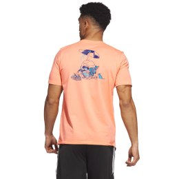 Koszulka męska adidas Lil Stripe Spring Break Graphic Short Sleeve Basketball Tee koralowa IC1869 L Adidas