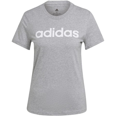 Koszulka damska adidas Loungwear Essentials Slim Logo szara HL2053 L Adidas