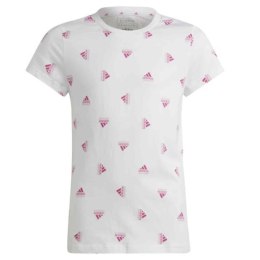 Koszulka dla dzieci adidas Brand Love Print Cotton Tee biała IB8918 128cm Adidas