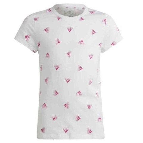 Koszulka dla dzieci adidas Brand Love Print Cotton Tee biała IB8918 128cm Adidas