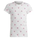 Koszulka dla dzieci adidas Brand Love Print Cotton Tee biała IB8918 140cm Adidas