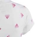 Koszulka dla dzieci adidas Brand Love Print Cotton Tee biała IB8918 140cm Adidas