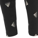 Legginsy dla dzieci adidas Brand Love Print czarno-białe IB8916 128cm Adidas