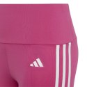 Legginsy dla dzieci adidas Essentials Aerorady 3-Stripes High-Waisted Tights różowe HR5790 128cm Adidas