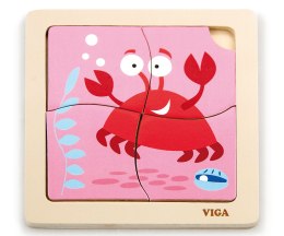 Viga 50146 Puzzle na podkładce - krab Viga