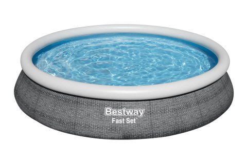 Bestway 57313 Basen rozporowy Fast Set z pompą filtracyjną Szary 4.57m x 84cm Bestway