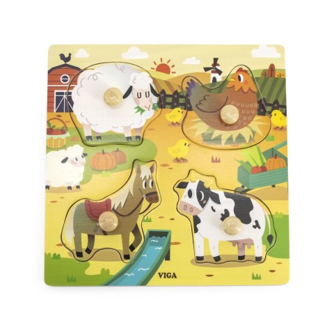 Viga 44592 Puzzle z uchwytami - farma Viga