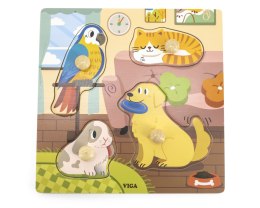 Viga 44595 Puzzle z uchwytami - zwierzęta Viga