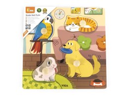 Viga 44595 Puzzle z uchwytami - zwierzęta Viga