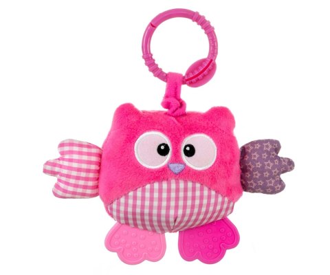 Zawieszka pluszowa Sówka - Cutie owl - 2881 PINK Milly Mally