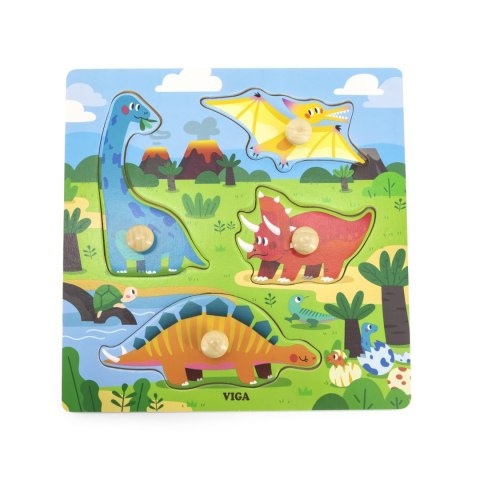 Viga 44596 Puzzle z uchwytami - Dinozaury Viga