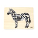 Viga 44603 Puzzle na podkładce z uchwytami - Zebra Viga