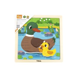 Viga 44621 Puzzle na podkładce 9 elementów - Kaczka Viga