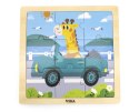 Viga 44629 Puzzle na podkładce 9 elementów - auto Viga