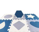 Mata piankowa puzzle Jolly 3x3 Shapes - Blue Milly Mally