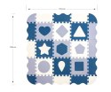 Mata piankowa puzzle Jolly 3x3 Shapes - Blue Milly Mally