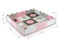 Mata piankowa puzzle Jolly 3x3 Shapes - Pink Grey Milly Mally