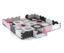 Mata piankowa puzzle Jolly 4x4 Shapes - Pink Grey Milly Mally