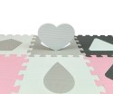 Mata piankowa puzzle Jolly 4x4 Shapes - Pink Grey Milly Mally