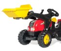 Rolly Toys 023127 Traktor Rolly Kid z łyżka i przyczepa Czerwony Rolly Toys