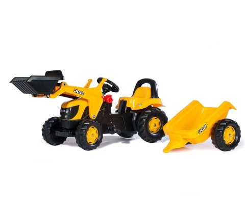 Rolly Toys 023837 Traktor Rolly Kid JCB z łyżką i przyczepą Rolly Toys