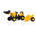 Rolly Toys 023837 Traktor Rolly Kid JCB z łyżką i przyczepą Rolly Toys