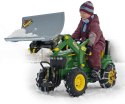 Rolly Toys 710126 Traktor Rolly Farmtrac John Deere z łyżką i pompowanymi kołami Rolly Toys