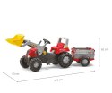 Rolly Toys 811397 Traktor Rolly Junior RT z przyczepą i łyżka Czerwony Rolly Toys