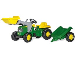 Rolly Toys 811496 Traktor Rolly Junior John Deere z łyżką i przyczepą Rolly Toys