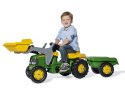 Rolly Toys 811496 Traktor Rolly Junior John Deere z łyżką i przyczepą Rolly Toys