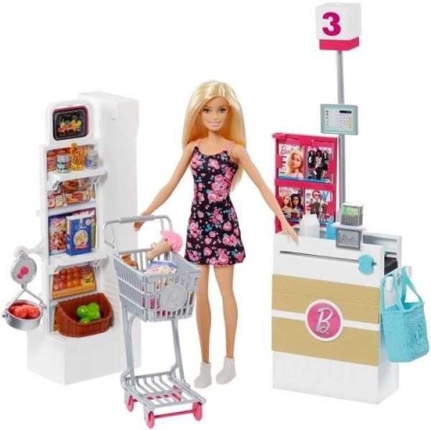 Barbie Supermarket z lalką FRP01 Mattel